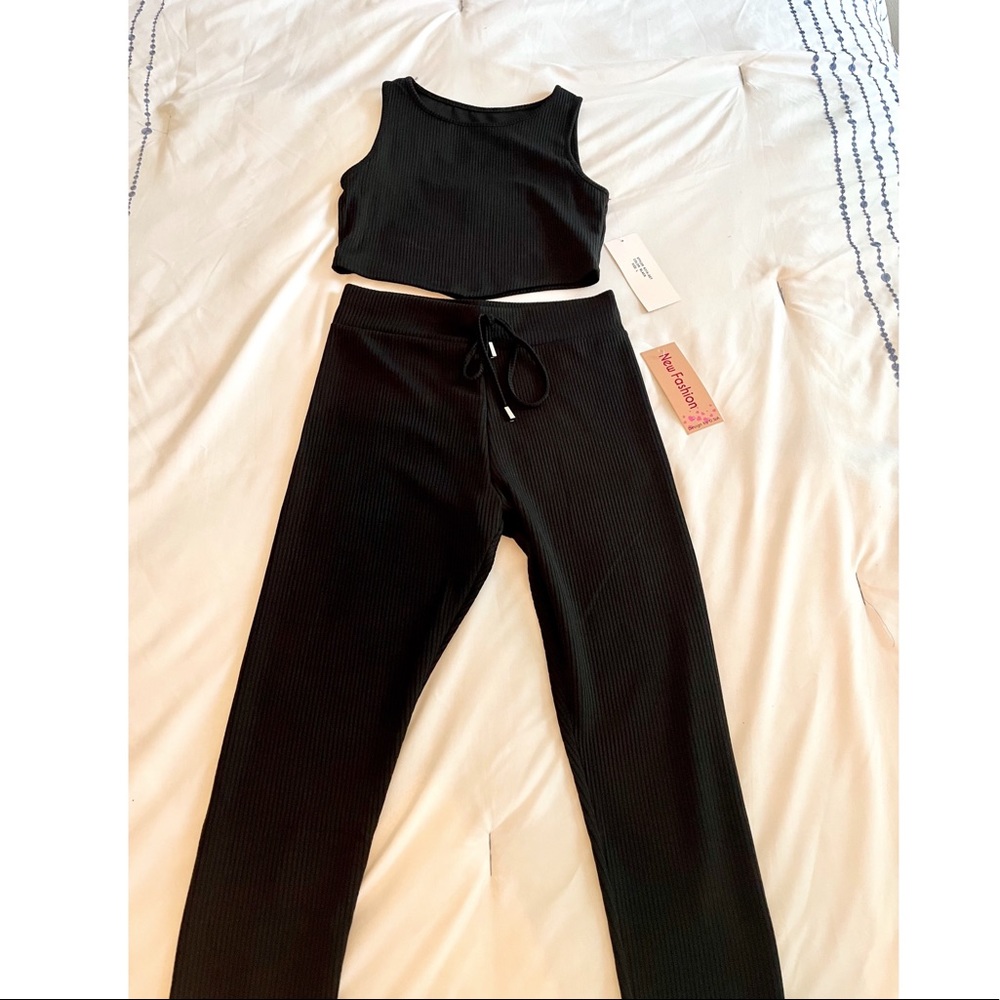 Ribbed two piece lounge set